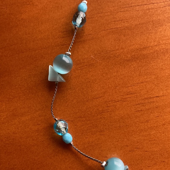 Delicate Blue and Silvertoned Necklace 2/$10 - Picture 2 of 3